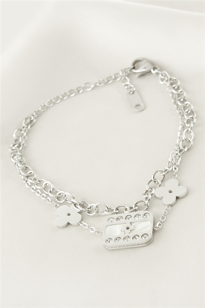 Çiçek Sedef Çelik Bileklik