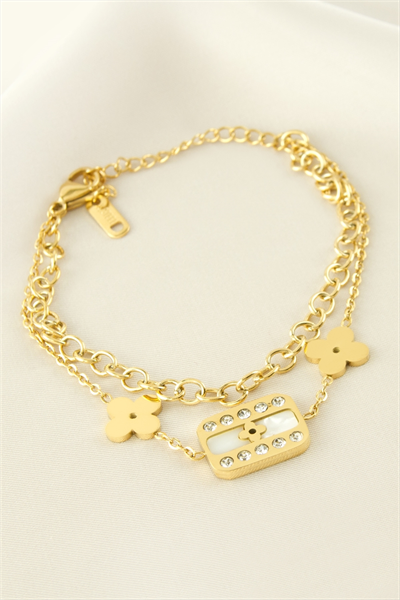 Çiçek Sedef Çelik Bileklik