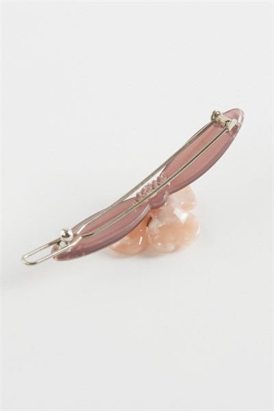 Çiçek Taşlı Klipsli Toka