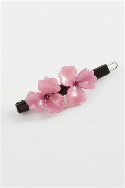 Çiçek Taşlı Klipsli Toka