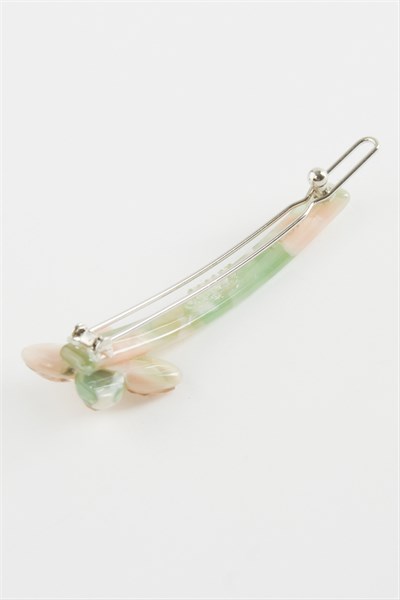 Çiçek Taşlı Klipsli Toka