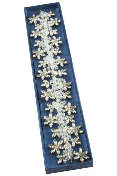 Çiçek Taşlı Saç Aksesuarı