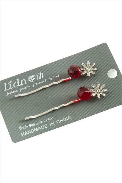 Çiçek Taşlı Tel Toka 2 Adet