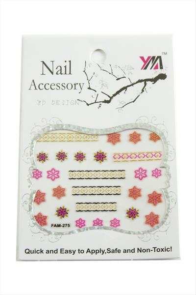 Çiçek Tırnak Aksesuarı Tattoo Sticker