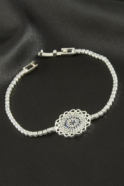 Çiçek Zirkon Taşlı Çocuk Bileklik 16 cm