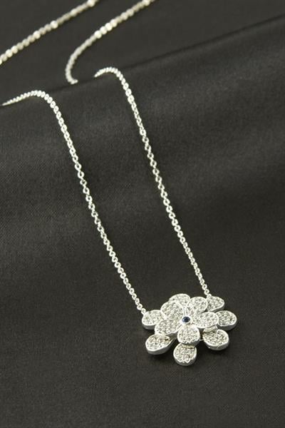 Çiçek Zirkon Taşlı Kolye