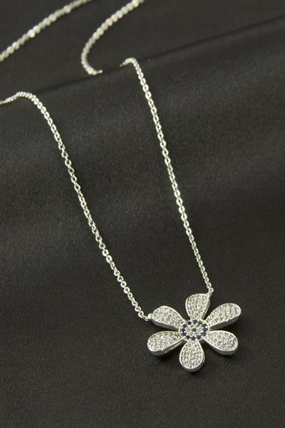 Çiçek Zirkon Taşlı Kolye