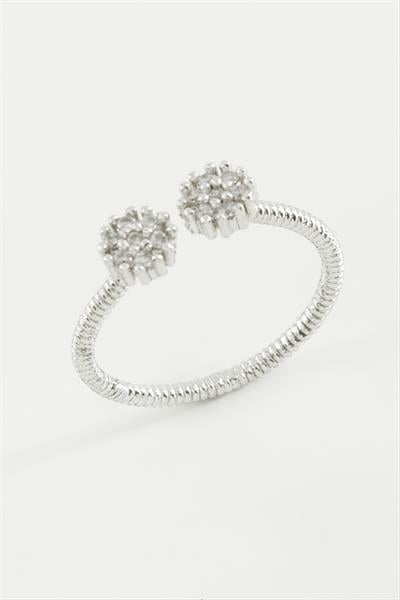 Çiçek Zirkon Taşlı Yüzük