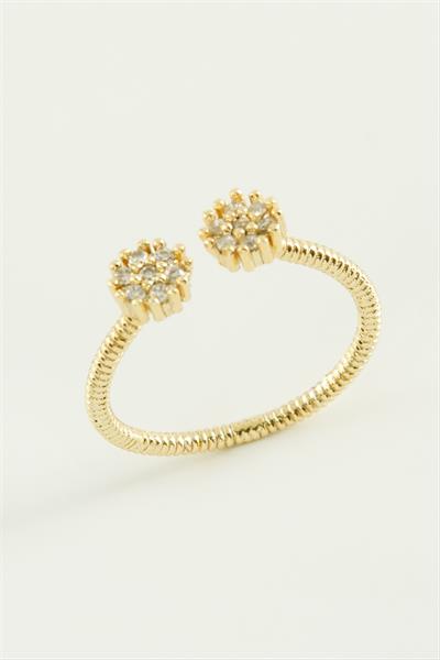 Çiçek Zirkon Taşlı Yüzük