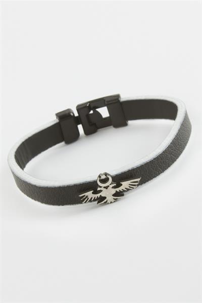 Çift Başlı Kartal Kaliteli Suni Deri Bileklik