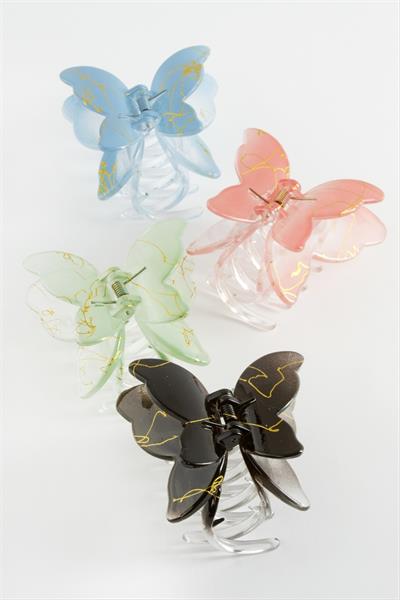 Çift Kanatlı Kelebek Renkli Mandal Toka 8 cm