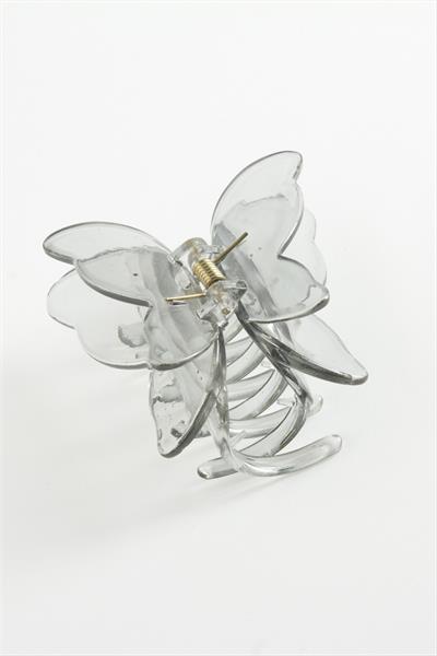 Çift Kanatlı Şeffaf Kelebek Renkli Mandal Toka 8 cm