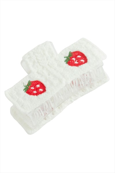 Çilek Örgülü Mandal Toka 8 cm