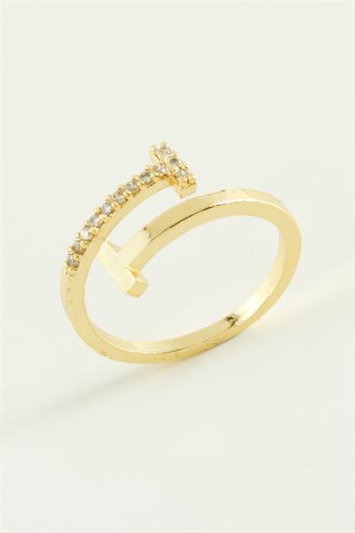 Çivi Zirkon Taşlı Yüzük