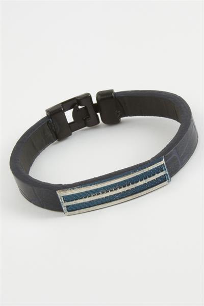 Çizgili Kaliteli Suni Deri Bileklik