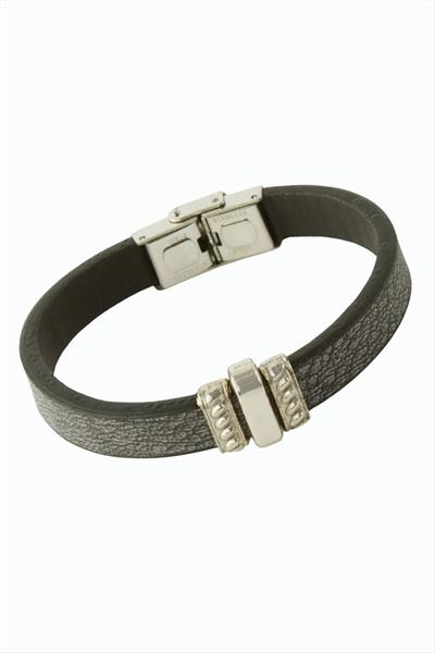 Çizgili Lüks Deri Bileklik