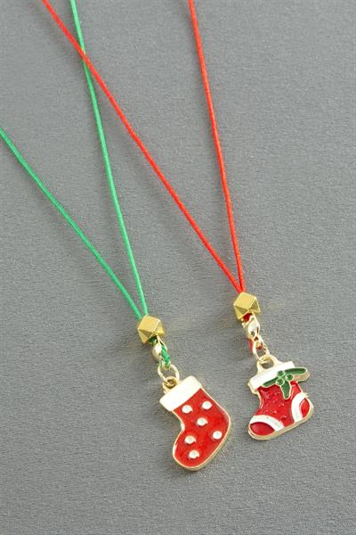 Çorap Yılbaşı İpli Kolye