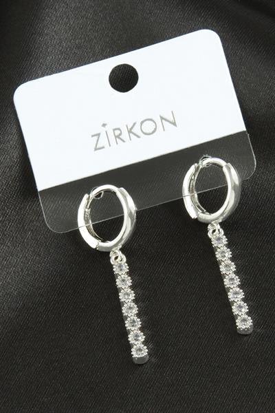 Çubuk Zirkon Taşlı Küpe