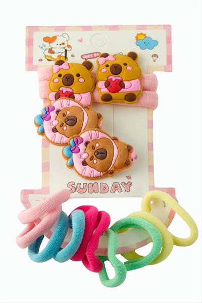 Çzgflm Karakteri Çocuk Lastikli Pens Toka 8 Adet