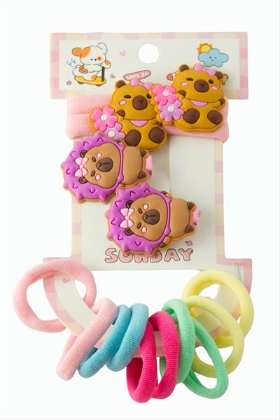 Çzgflm Karakteri Çocuk Lastikli Pens Toka 8 Adet