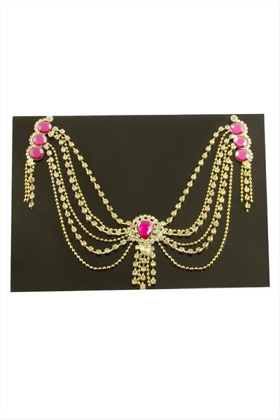 Damla Şerit Taşlı Alınlık