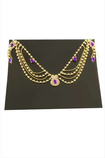 Damla Şerit Taşlı Alınlık