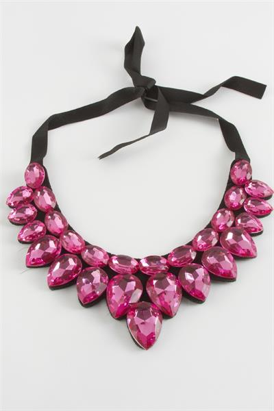 Damla Taşlı Yaka Kolye