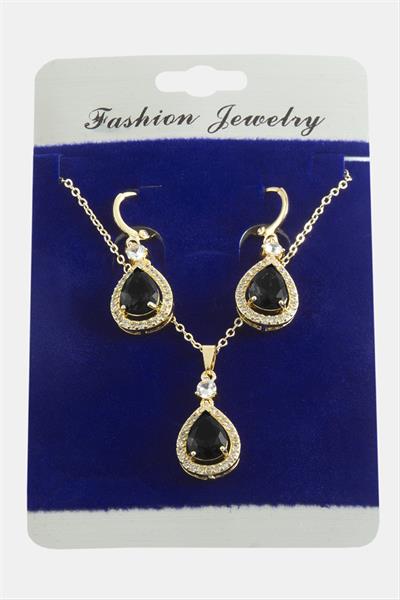 Damla Zirkon Taşlı Set Kolye