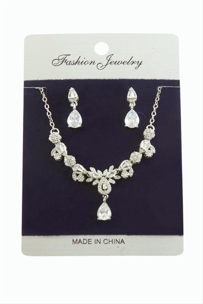 Damla Zirkon Taşlı Set Kolye