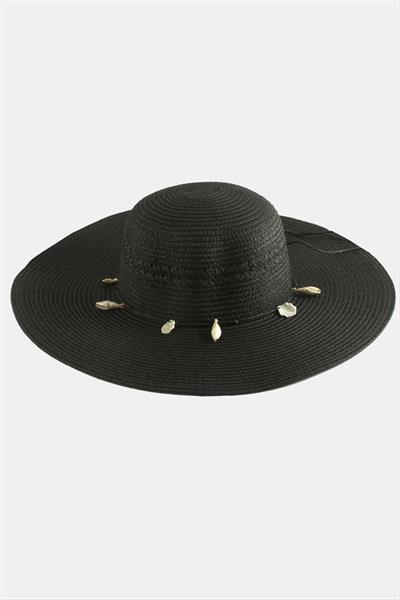 Deniz Kabuğu Hasır Şapka