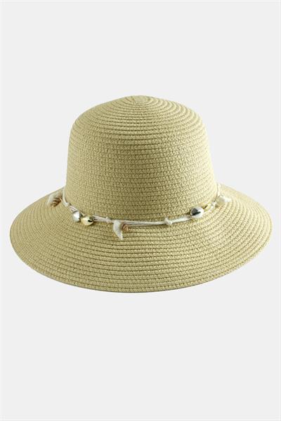 Deniz Kabuğu Hasır Şapka