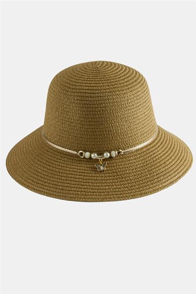 Deniz Kabuğu Hasır Şapka