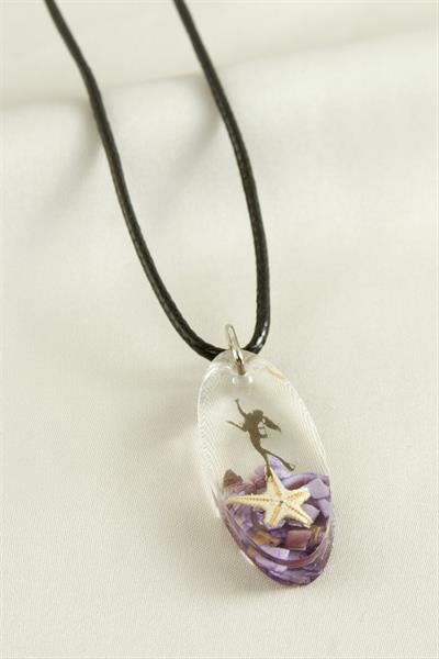 Deniz Yıldızı Elips Epoksi Kolye
