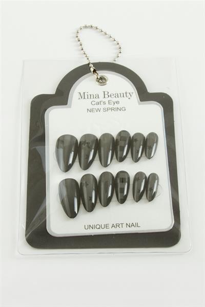 Desenli Mina Beauty Kedi Gözü Takma Tırnak