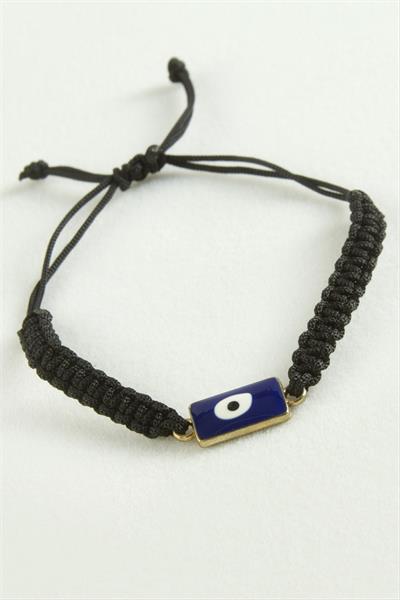 Dikdörtgen Nazar Makrome İp Bileklik