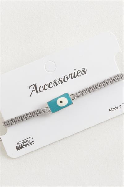 Dikdörtgen Nazar Makrome Örgülü Bileklik