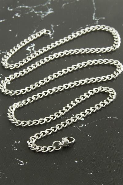 Düz Zincir Çelik Kolye 55 cm