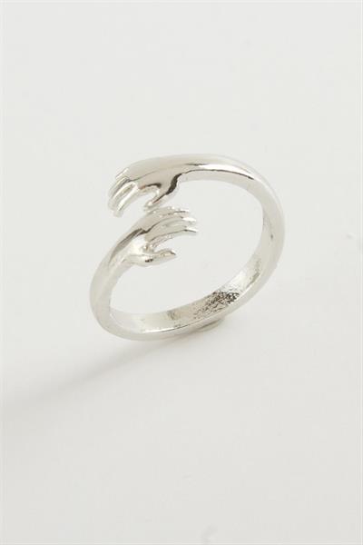 El Figürlü Metal Yüzük