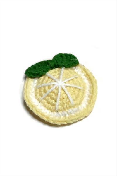 El Yapımı Limon İşlemeli Örgülü Çıtçıtlı Toka