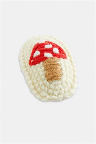 El Yapımı Mantar İşlemeli Örgülü Çıtçıtlı Toka