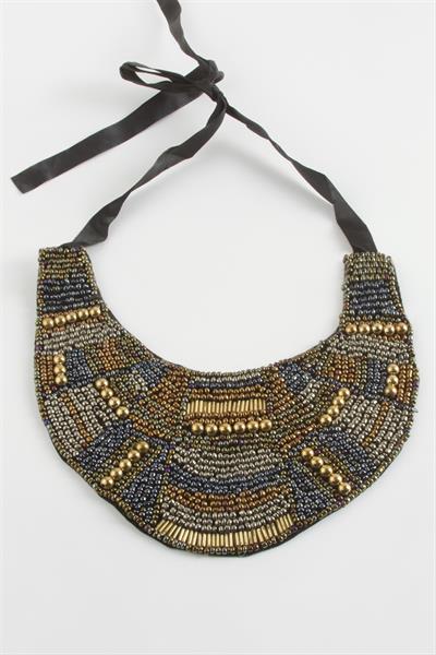 Etnik Kum Boncuk Yaka Kolye