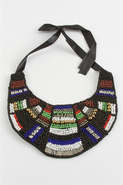 Etnik Kum Boncuk Yaka Kolye