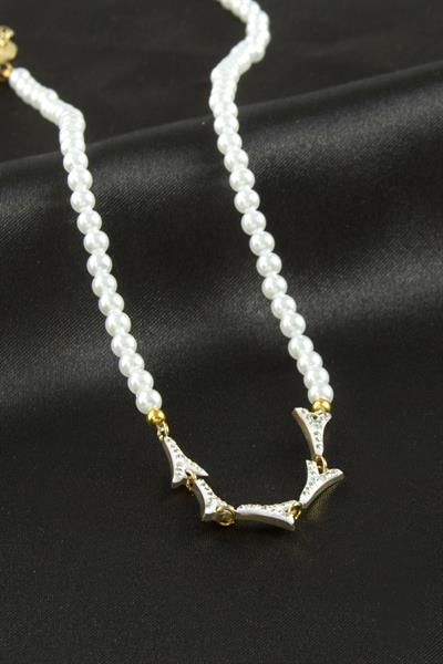 Eyfel Kuesi İnci Lüks Çelik Kolye