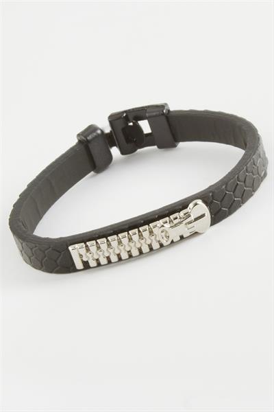 Fermuar Kaliteli Suni Deri Bileklik