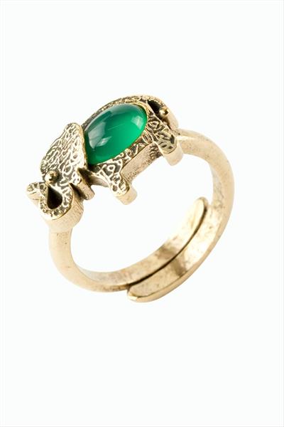 Fil Doğaltaşlı Otantik Yüzük