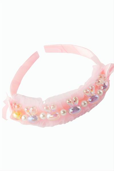 Fiyong Boncuk Tüllü Çocuk Taç