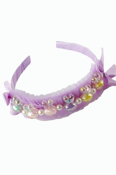 Fiyong Boncuk Tüllü Çocuk Taç