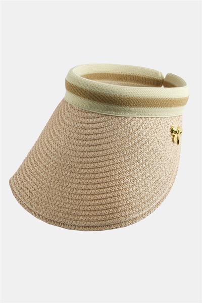 Fiyong Kasketli Hasır Plaj Şapkası