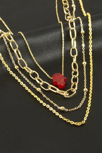 Ftm Ana Eli Dörtlü Kolye