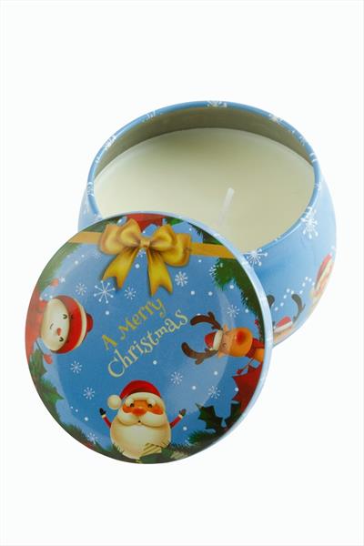 Geyik Noel Baba Yılbaşı Kapaklı Mum 8 cm